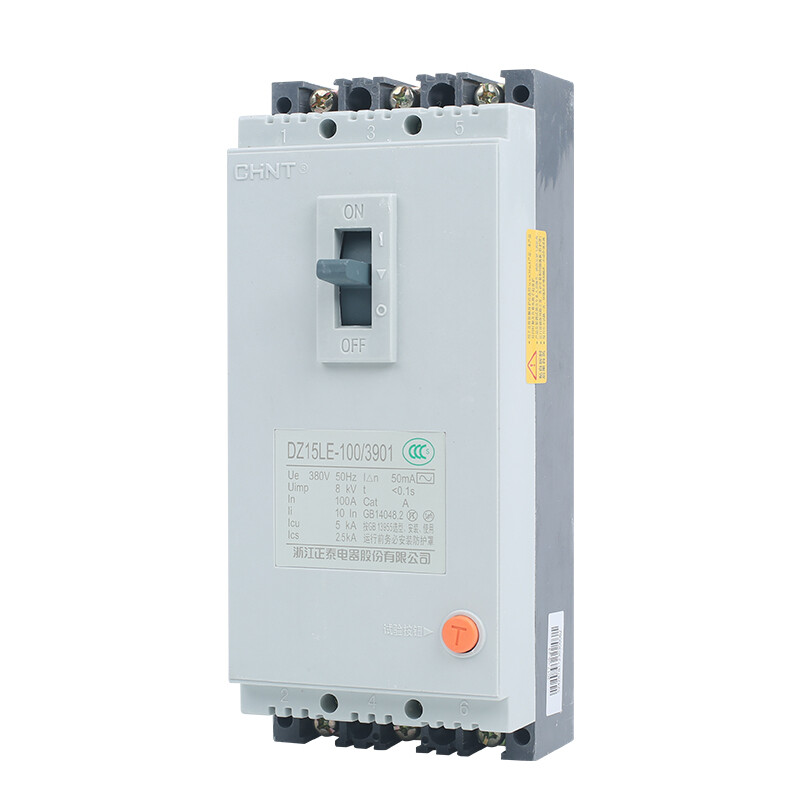 正泰DZ15LE-100/4901塑壳漏电断路器详解 可靠的三相四线电路保护卫士